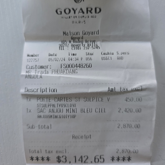 Goyard mini anjou (With receipt) - Picture 2 of 9